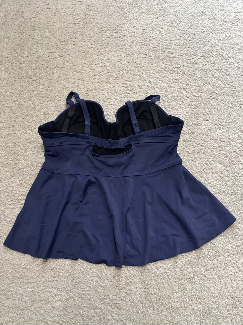 torrid Navy Blue Swim Tankini with Built-In Cups